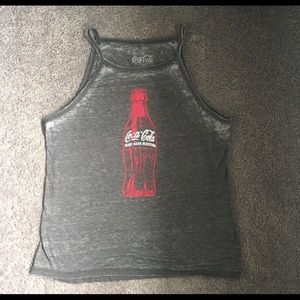 Coca-cola hi neck tank top